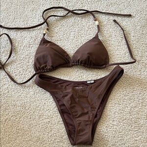 Abercrombie & fitch bikini set brown